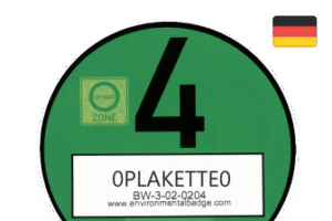 Umwltplakette Germany imprinted