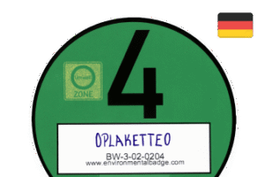 Umwltplakette Germany handwritten
