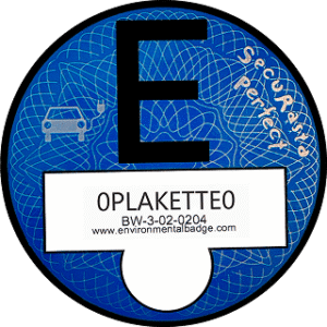 Blue E-Sticker for Germany