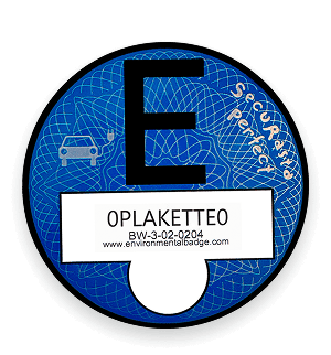 Blue E-Sticker for Germany